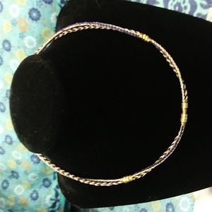 Authentic Gas Bijoux horsehair/gold necklace